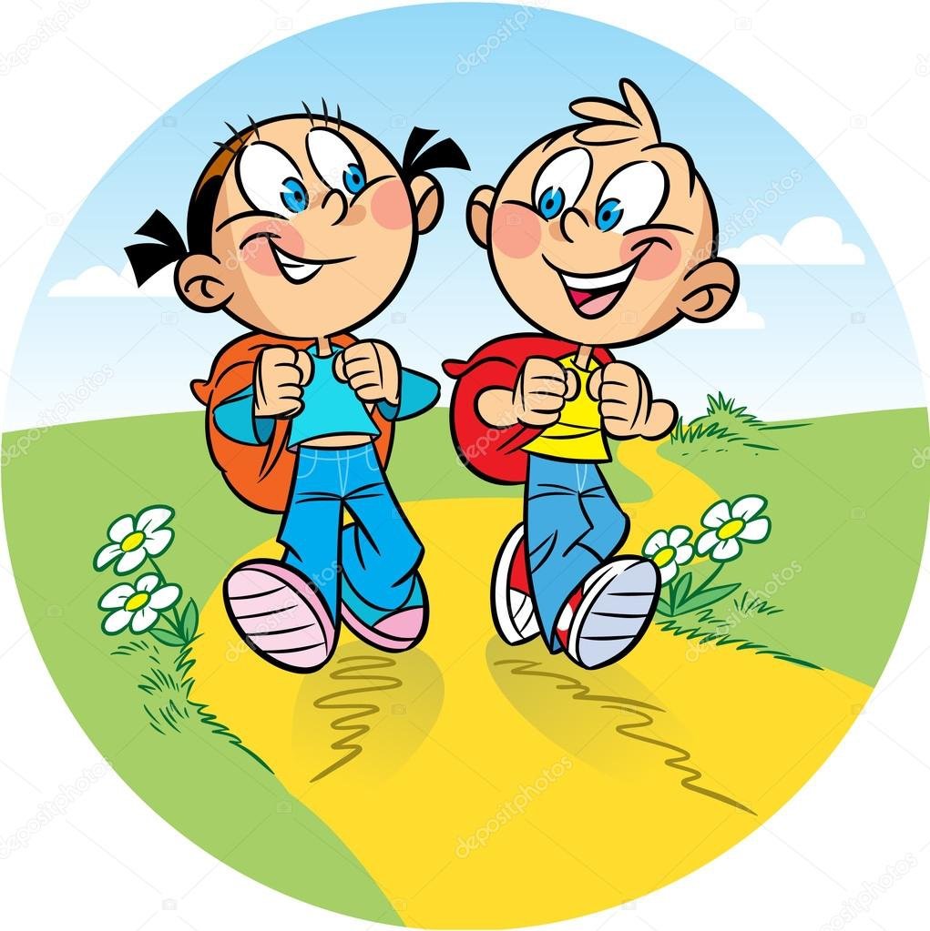 Туристы мультяшные