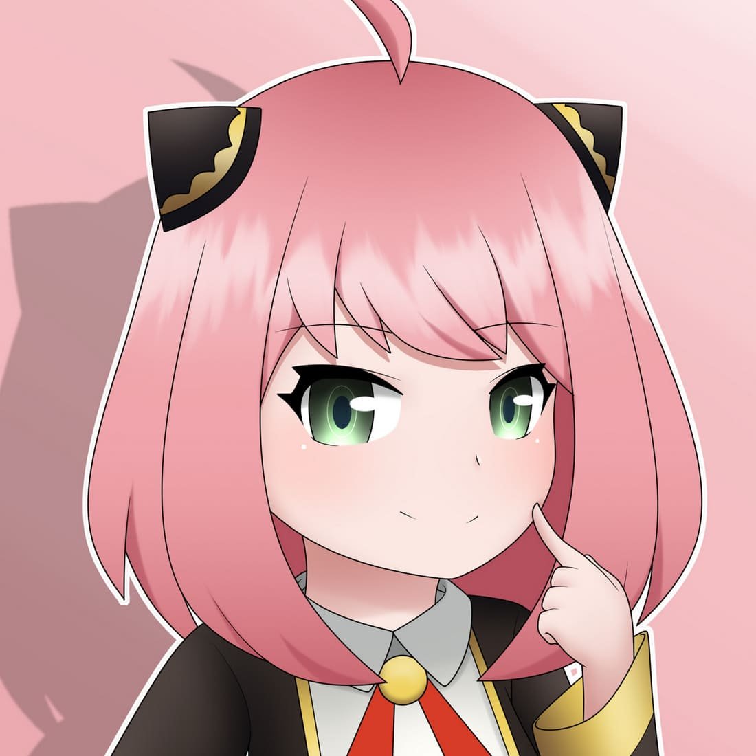 Аня улыбается аниме