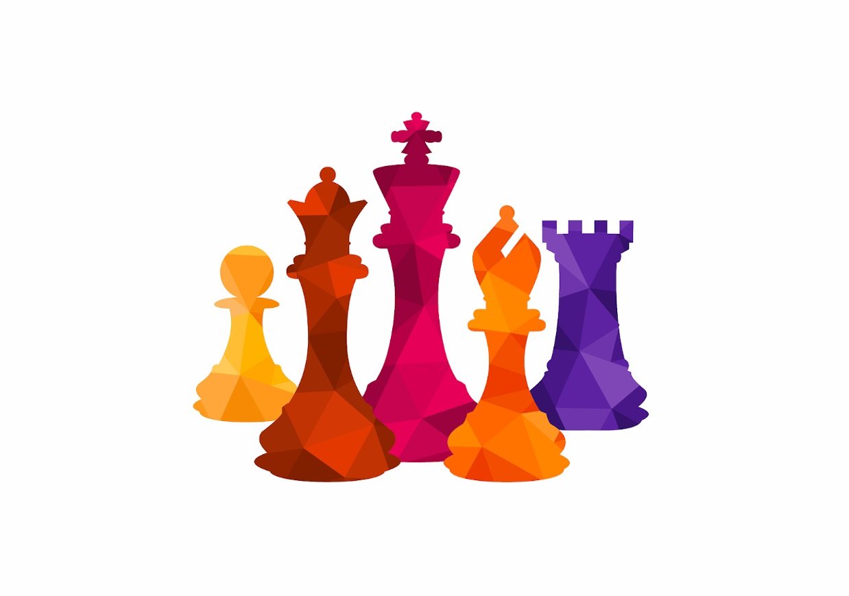 Шахматная фигура яркого цвета