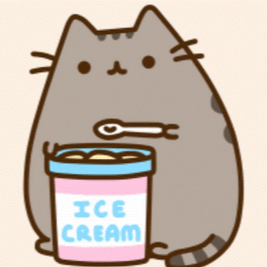 Кот Пушин с пиццей