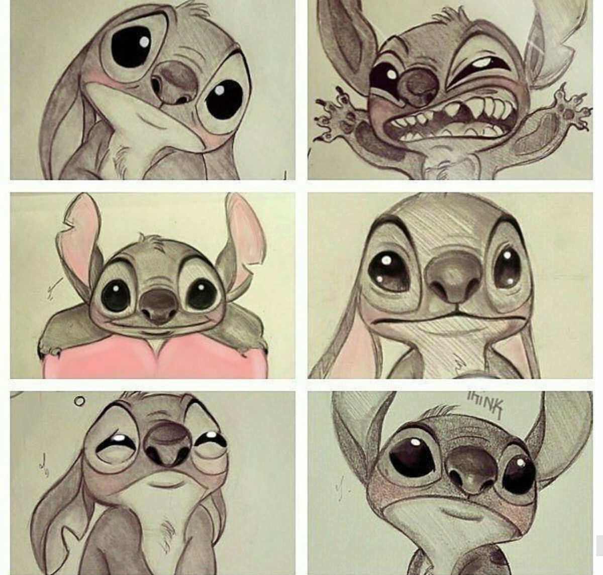 Рисунки Стича для срисовки карандашом