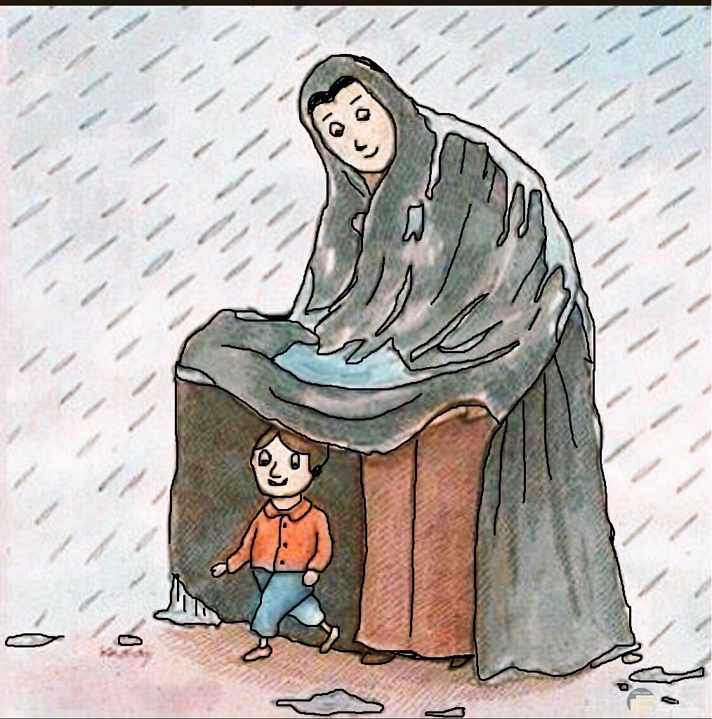 Мать защищает ребенка