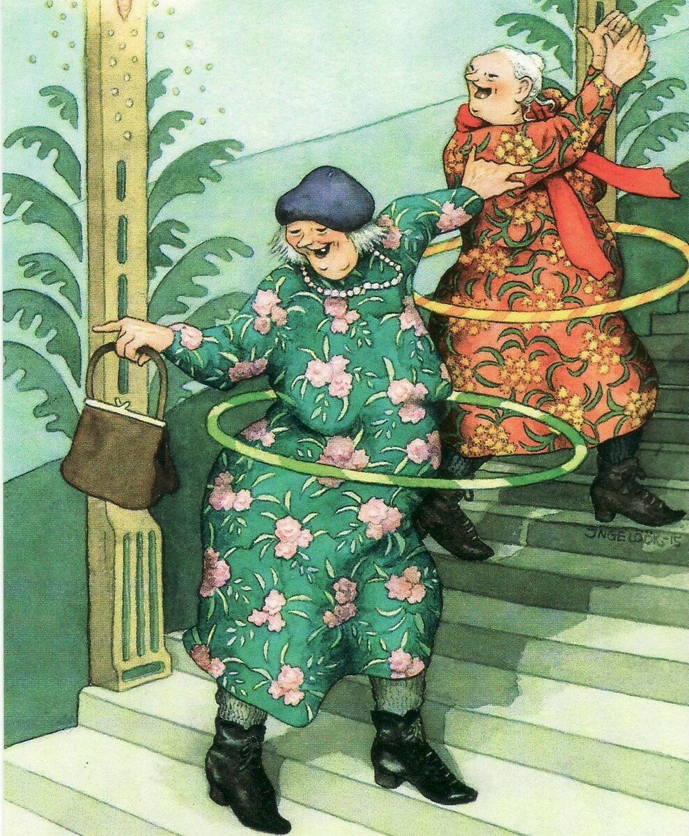 Финская художница Inge look серия старушки-хохотушки