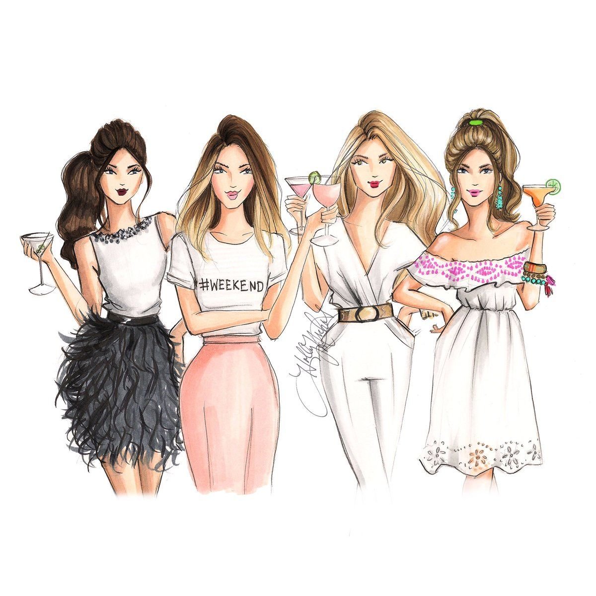 Четыре подруги мультяшные