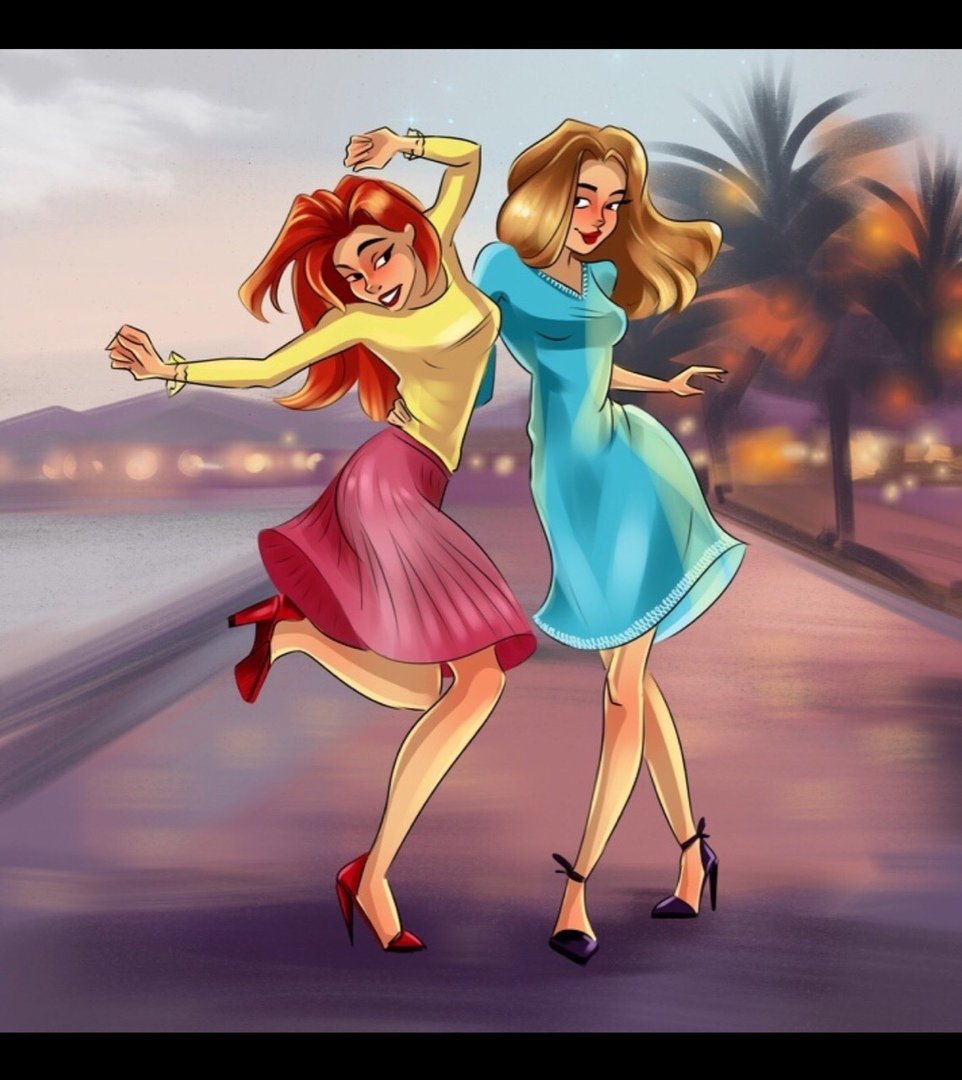 Мультяшные подружки