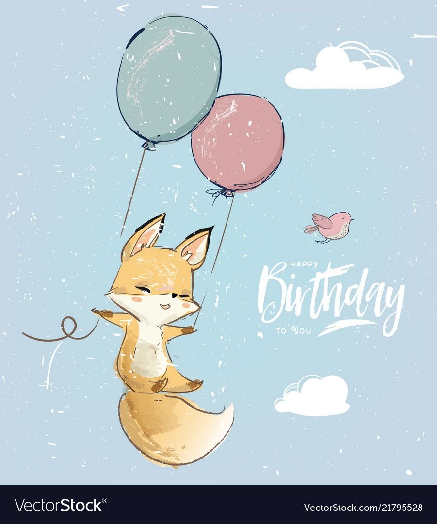 Лиса поздравляет с днем рождения