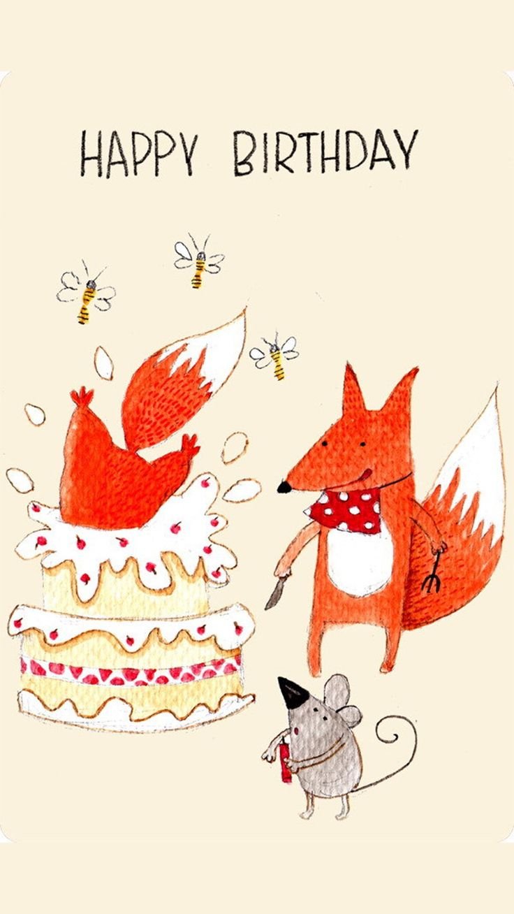 Лисенок с букетом