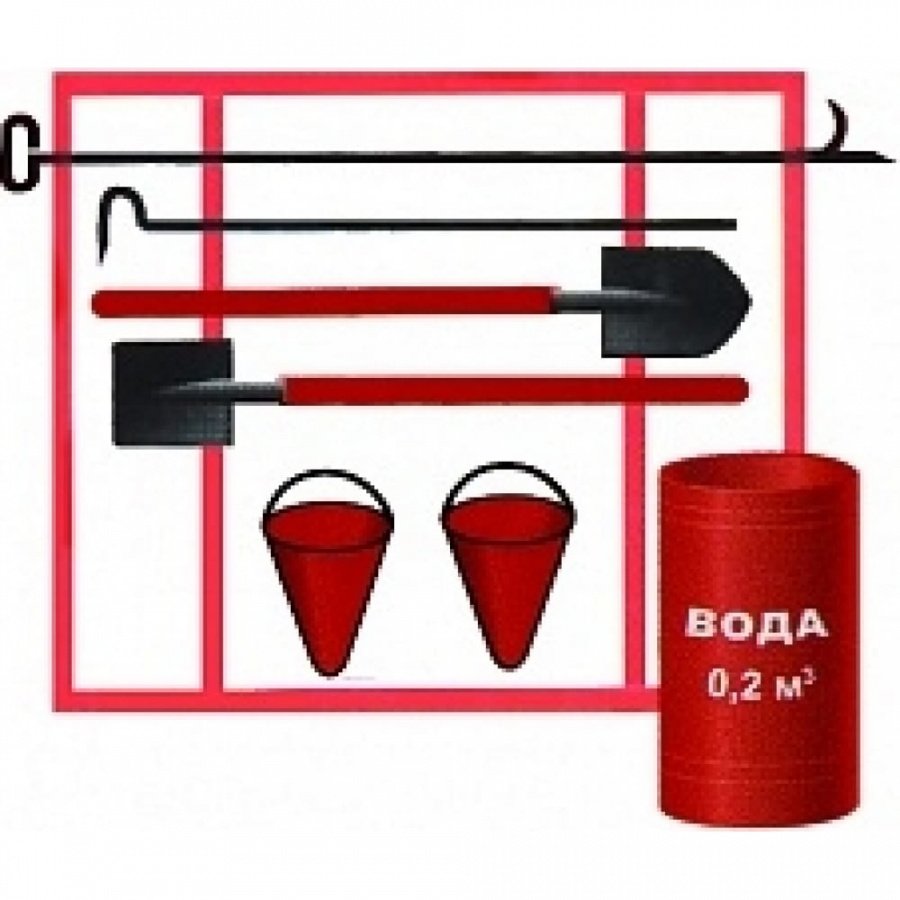 Пожарный щит значок