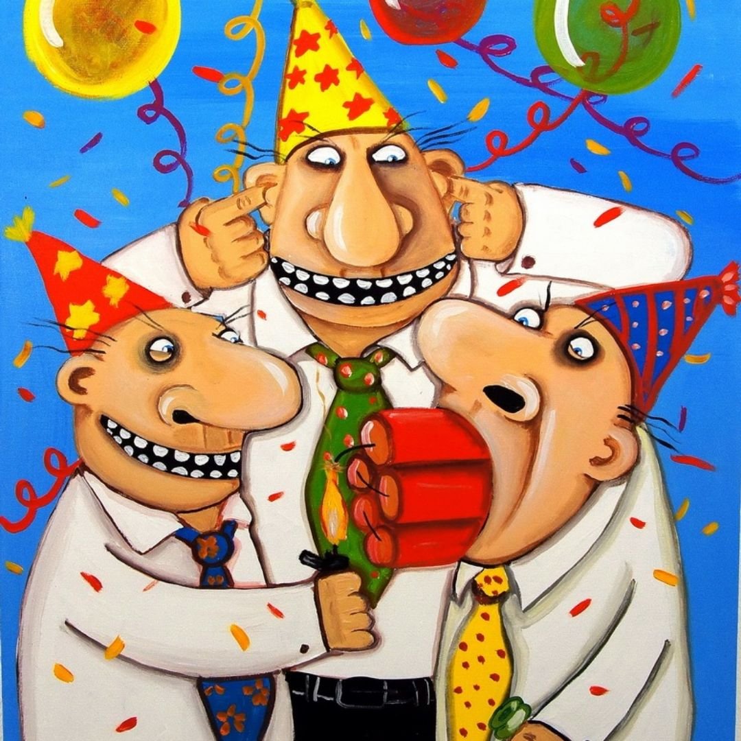 Веселые Танцующие люди