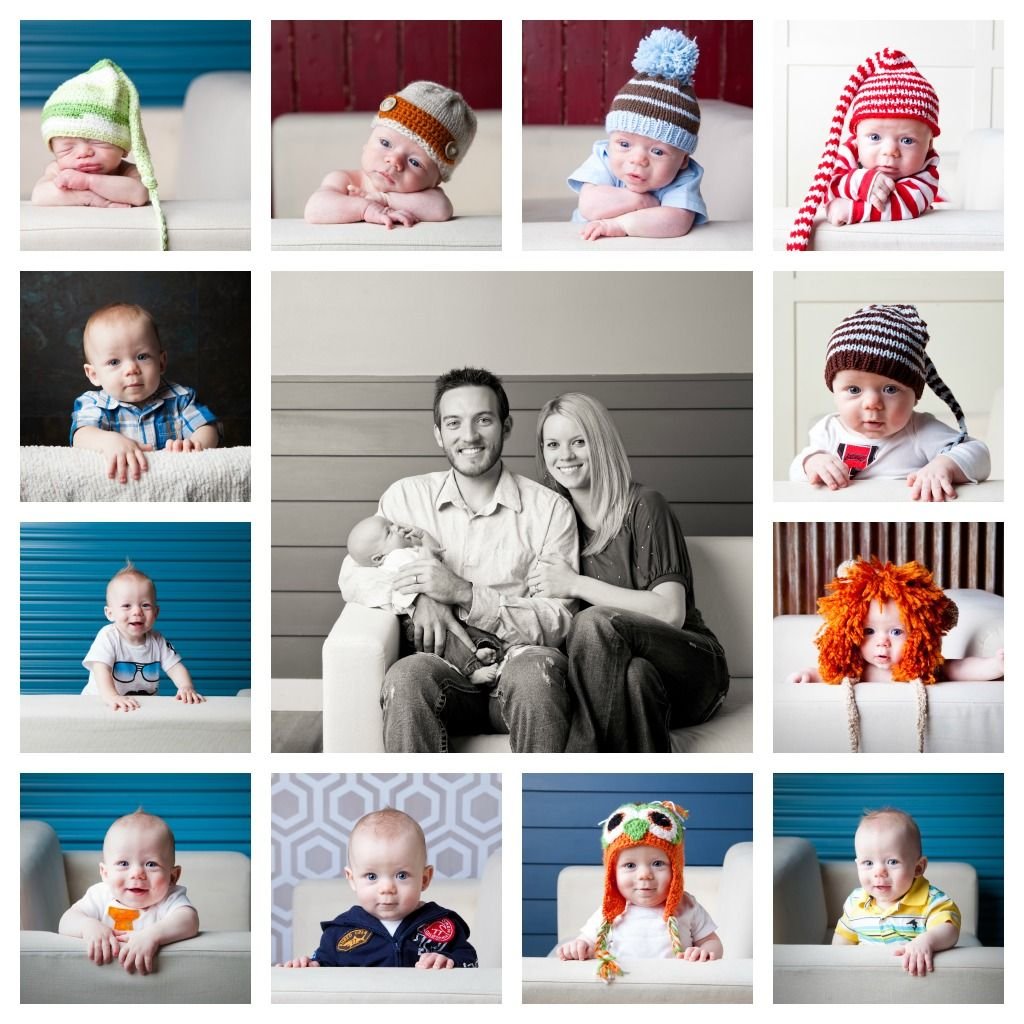 Фотоколлаж по месяцам ребенка