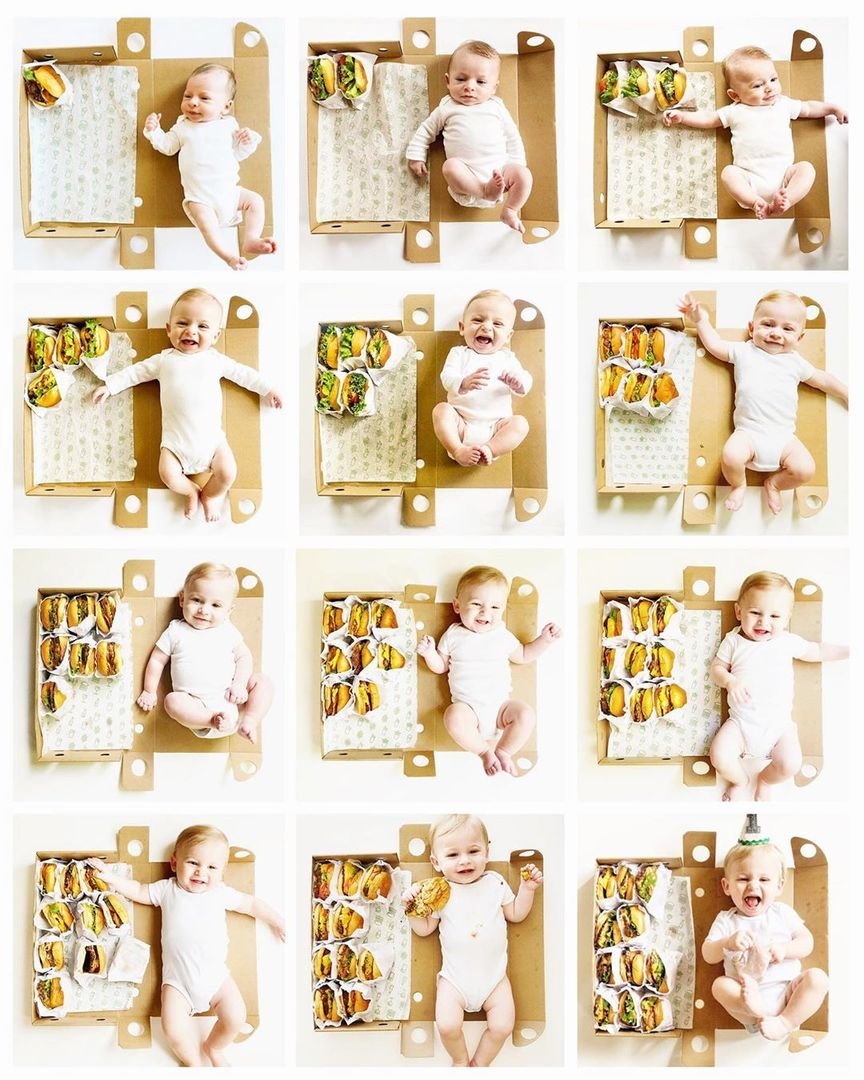 Идеи для фотосессии ребенка по месяцам