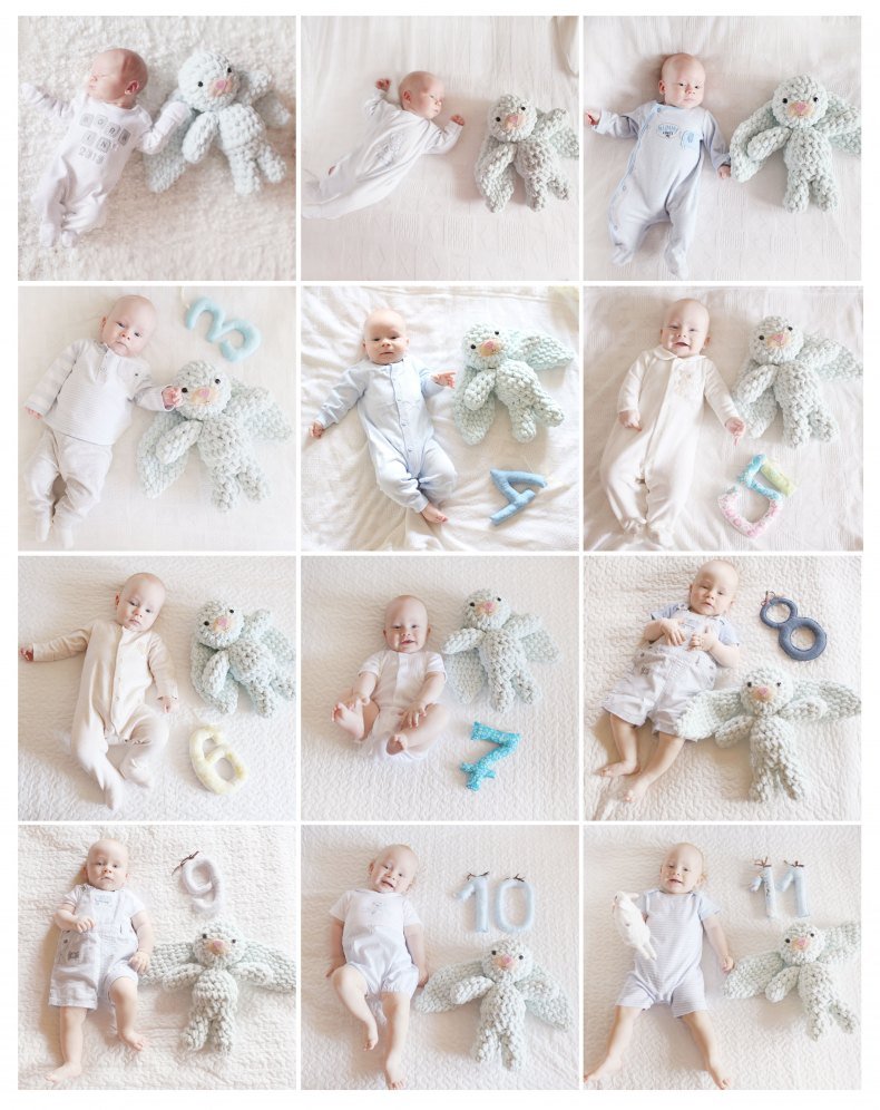 Фотосессия по месяцам малыша