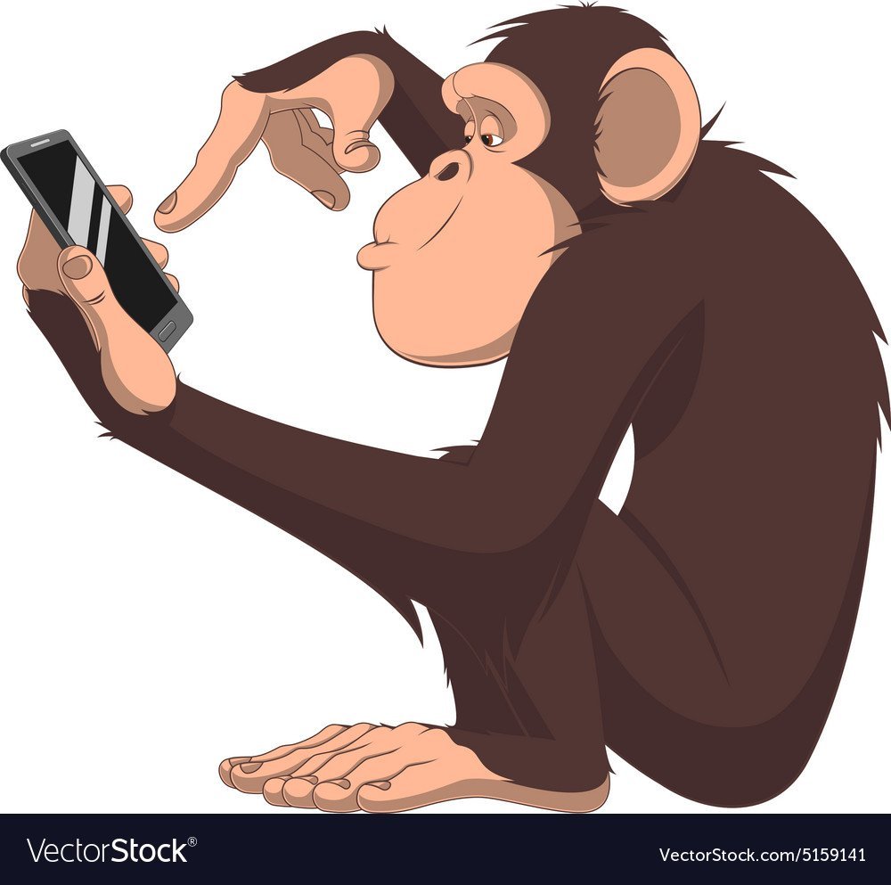 Обезьяна с айфоном