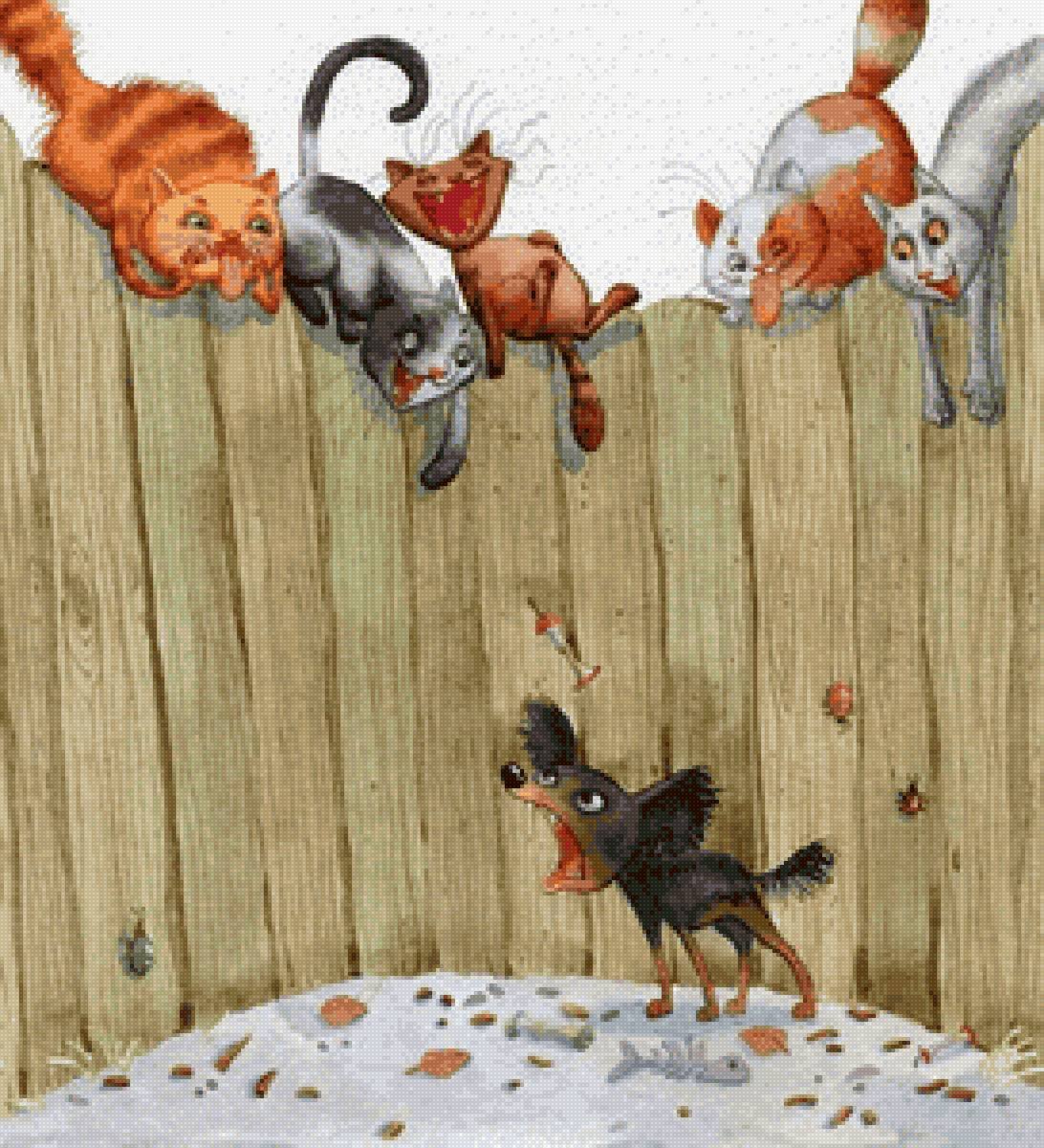 Веселые иллюстрации котов и мышей