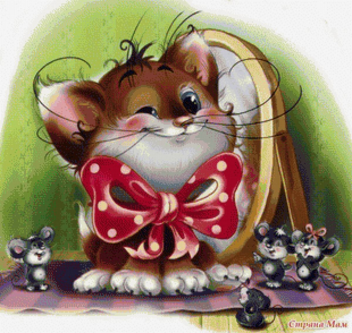 Мультяшные коты и мыши