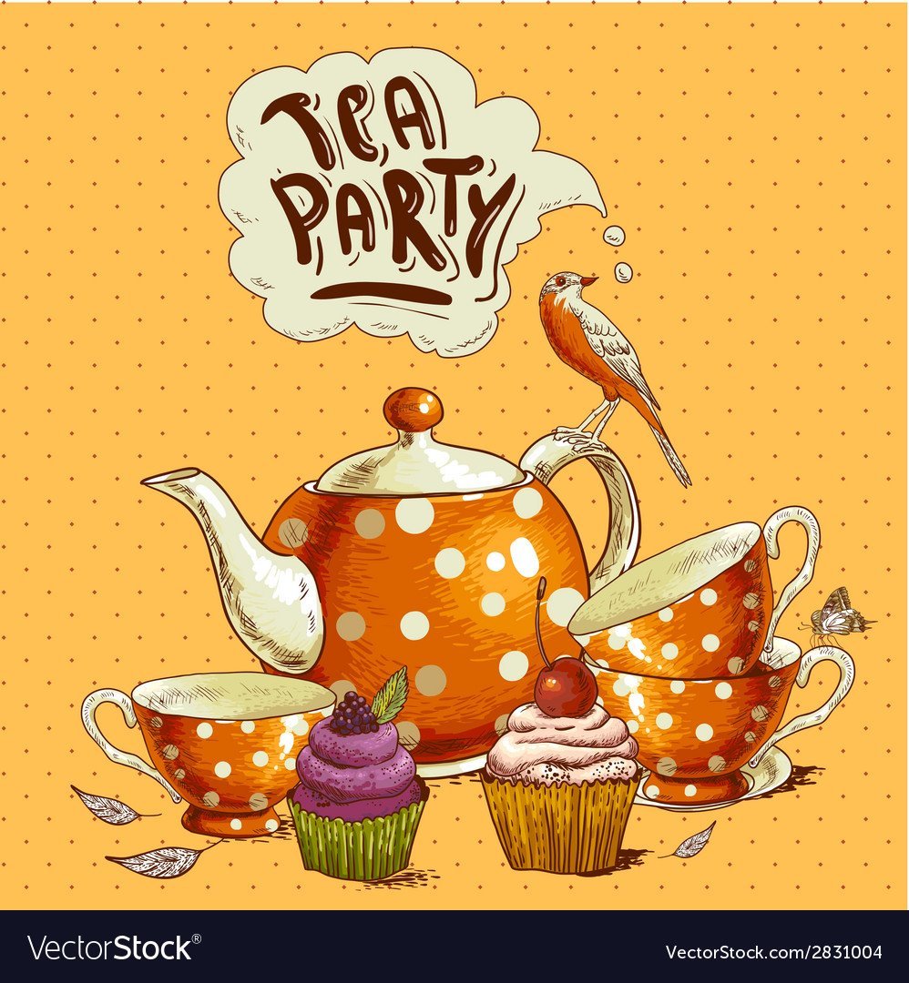 Плакат приглашение на чаепитие