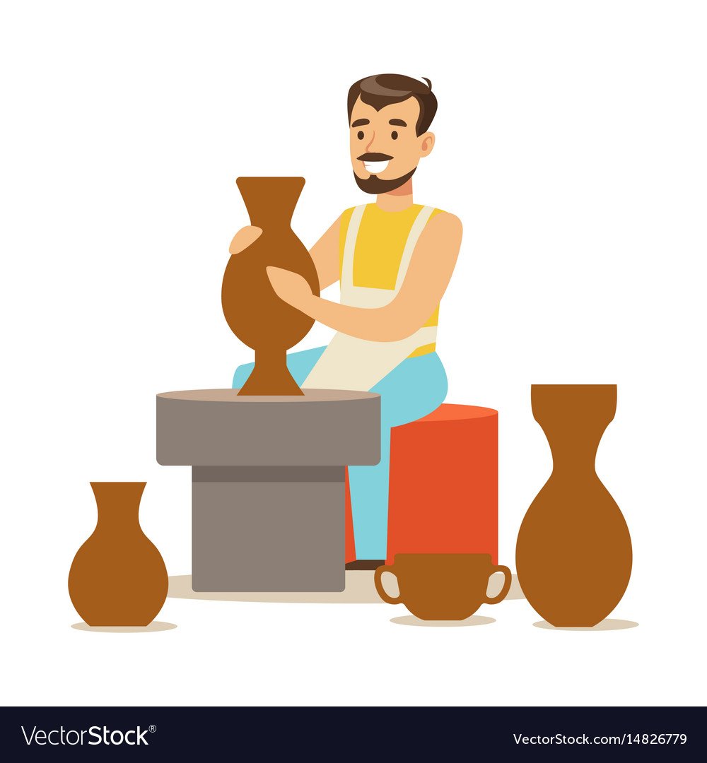 Гончар в мастерской