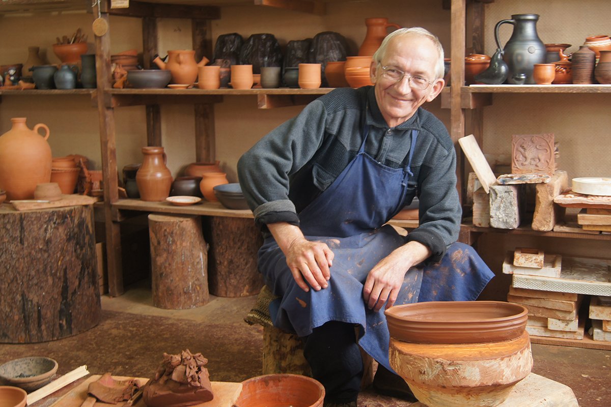 Лепка из глины иллюстрация вектор