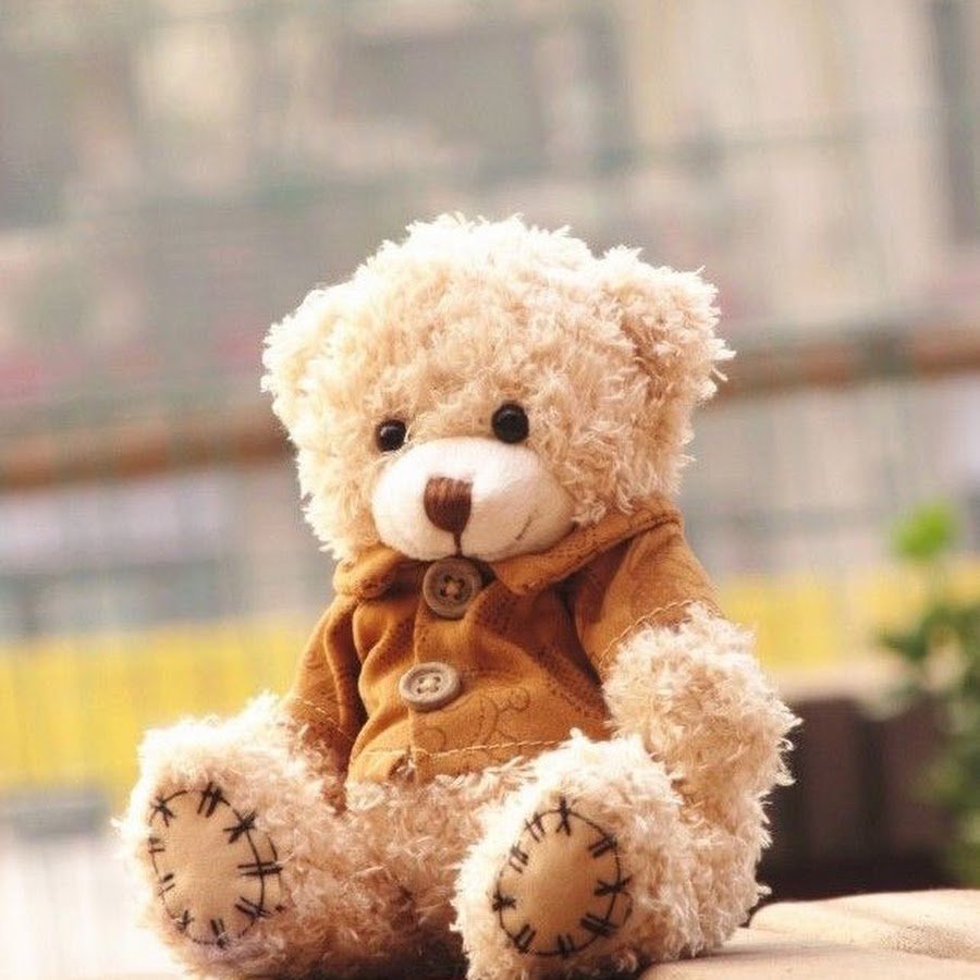 Мишка Тедди с сердечком рисунок