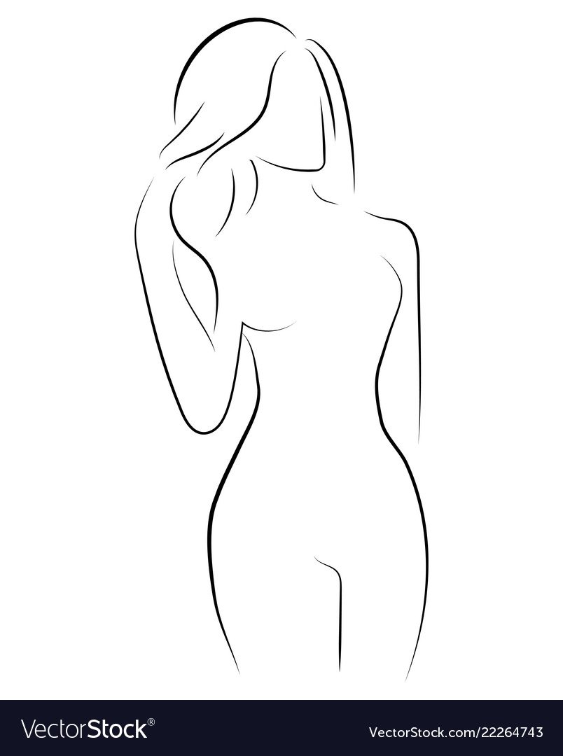 Очертания тела девушки