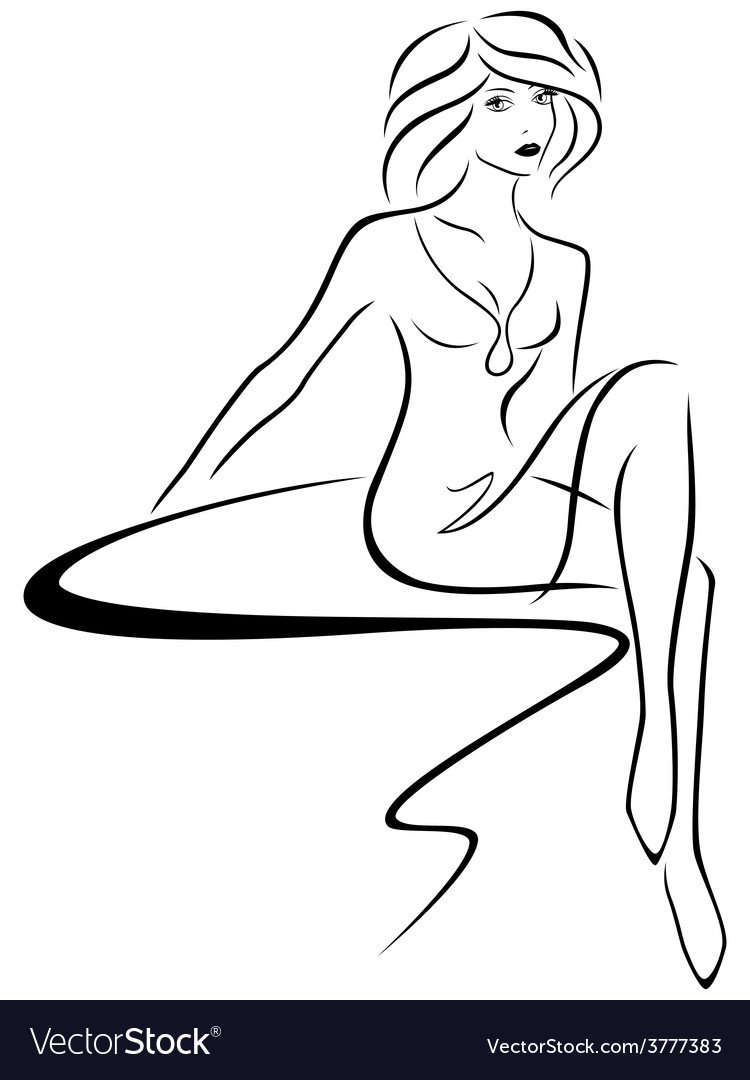 Белый силуэт на черном фоне