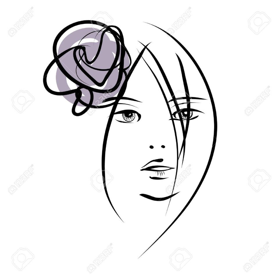 Трафарет девушки