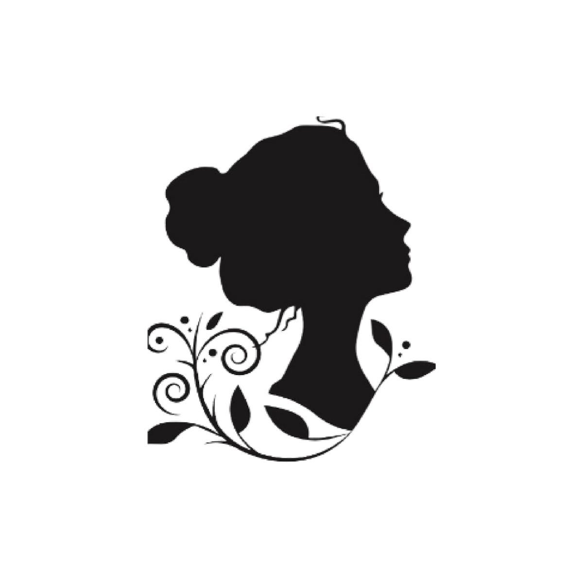 Контур женской головы