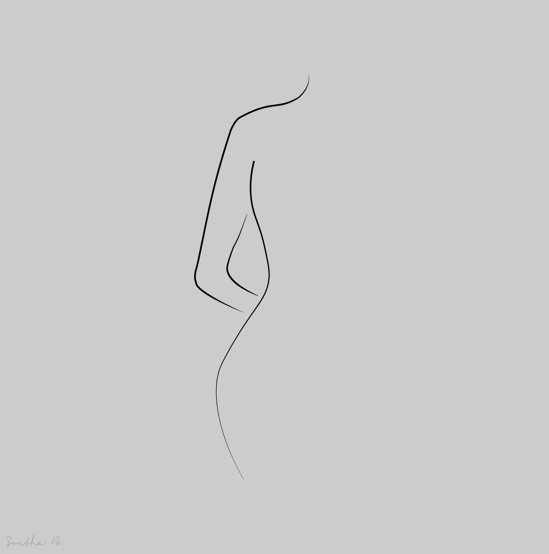 Силуэт элегантной женщины в шляпе