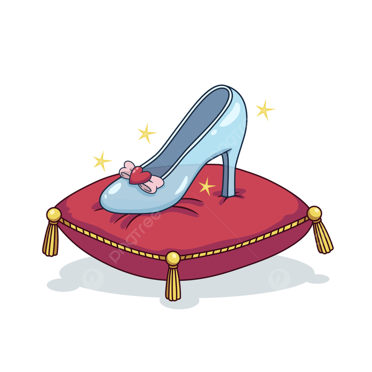 Хрустальная туфелька на подушке