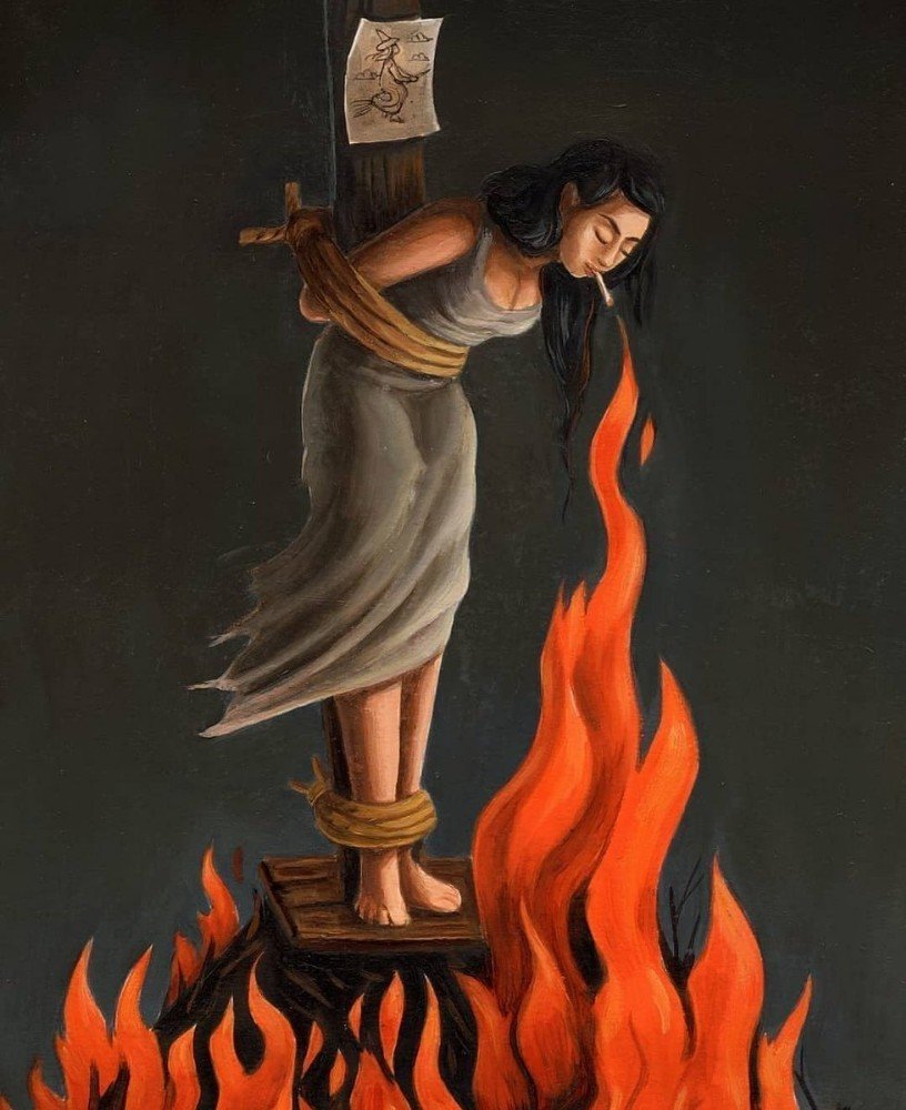 Марко Мелграти ведьма на костре