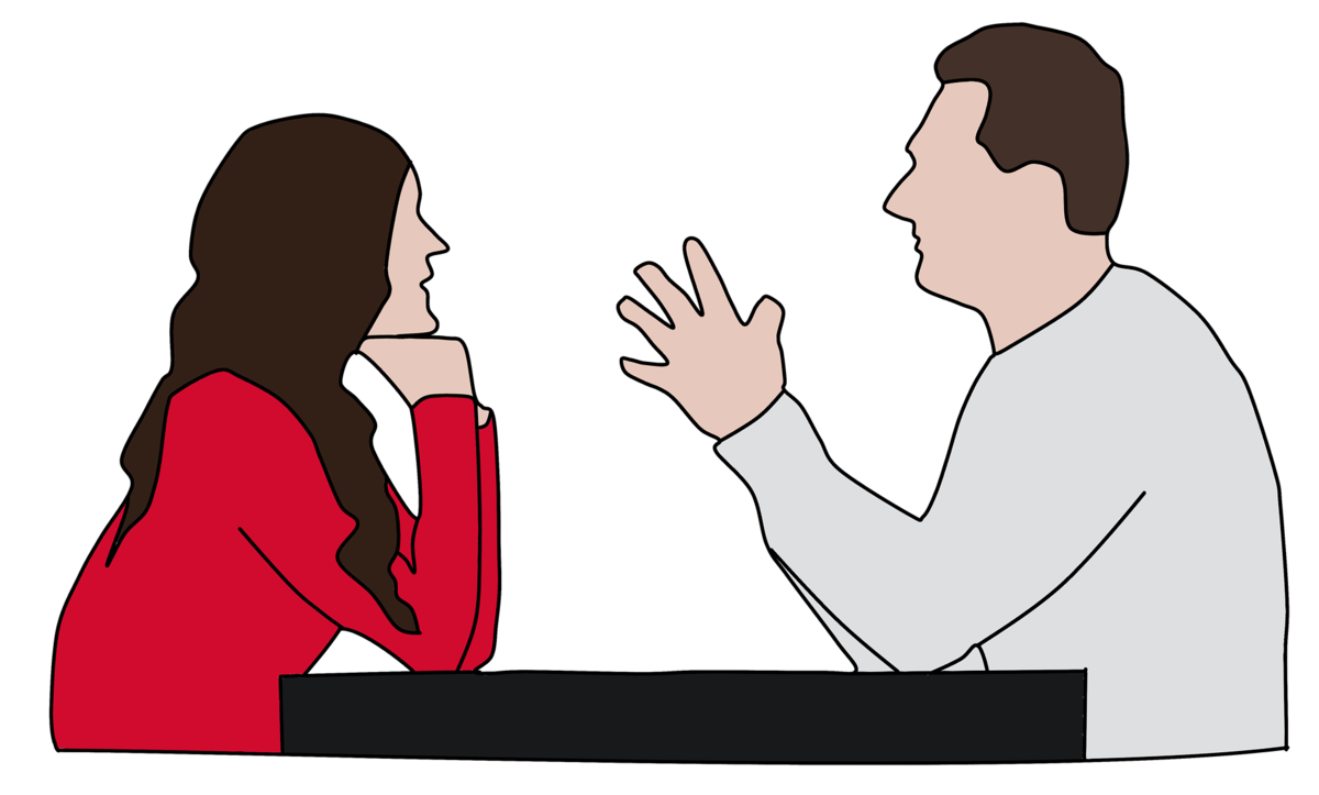 Разговор на прозрачном фоне