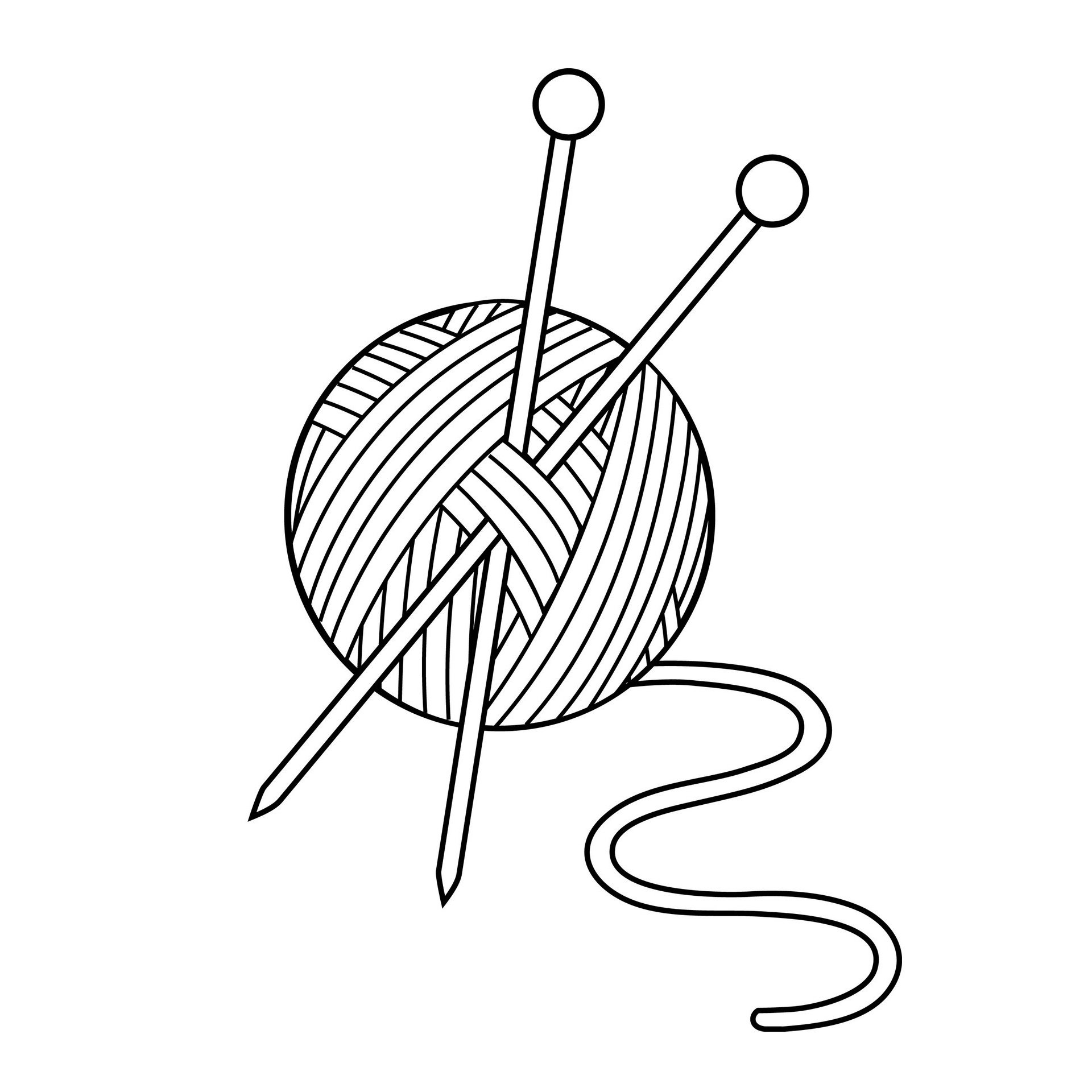 Клубки ниток для вязания на прозрачном фоне