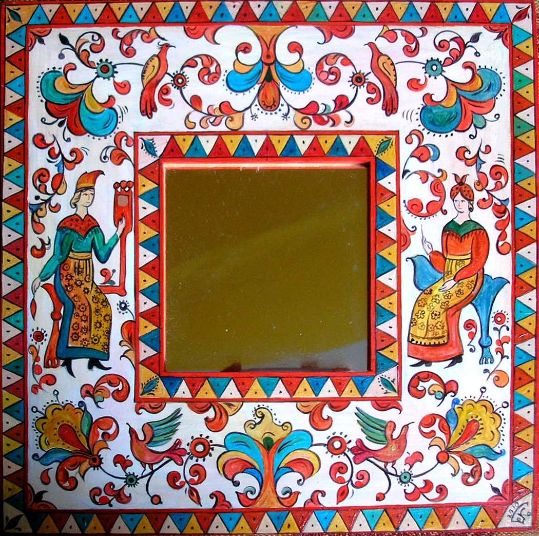 Пермогорская роспись Туесок