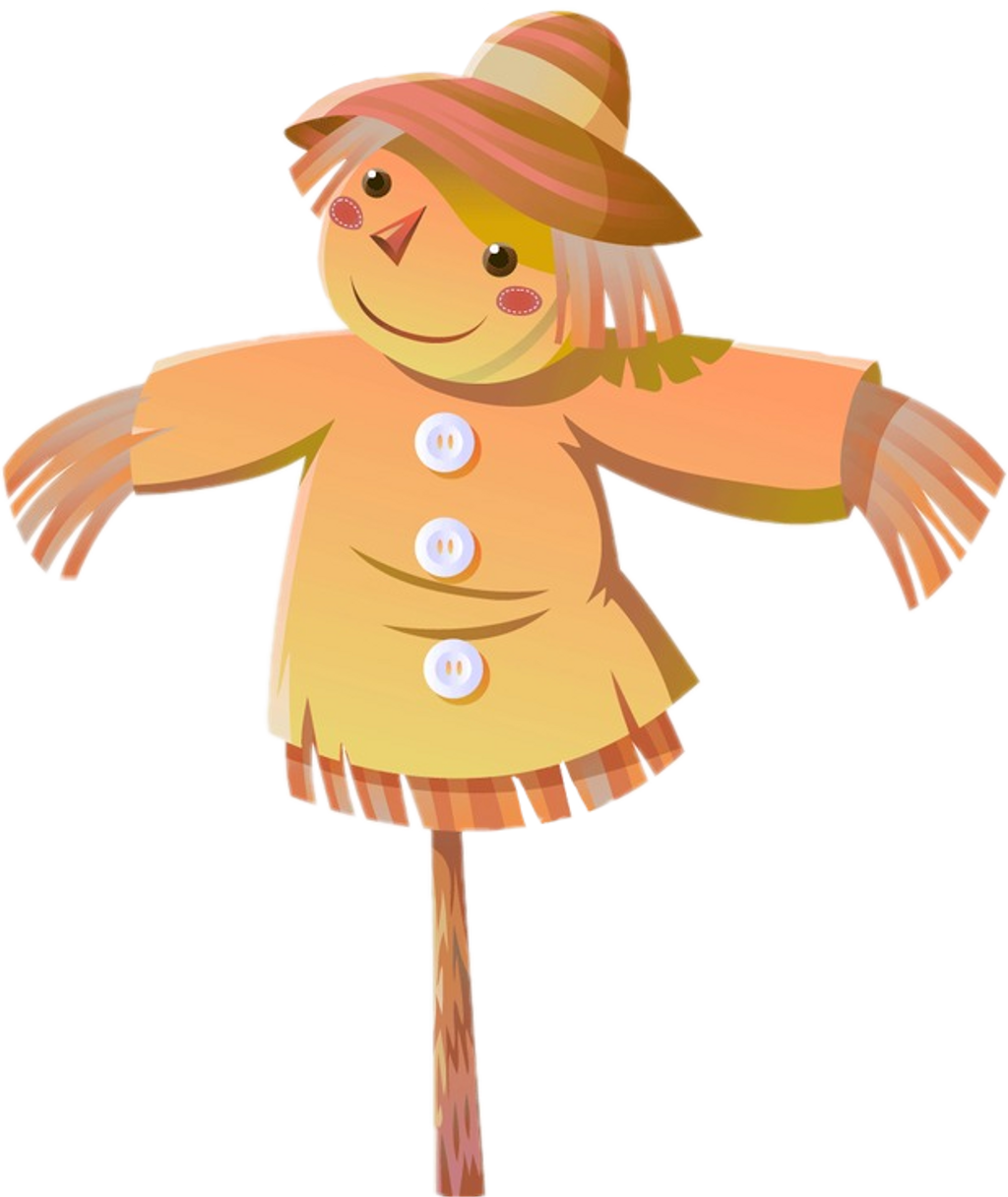 Пугало в огороде для детей