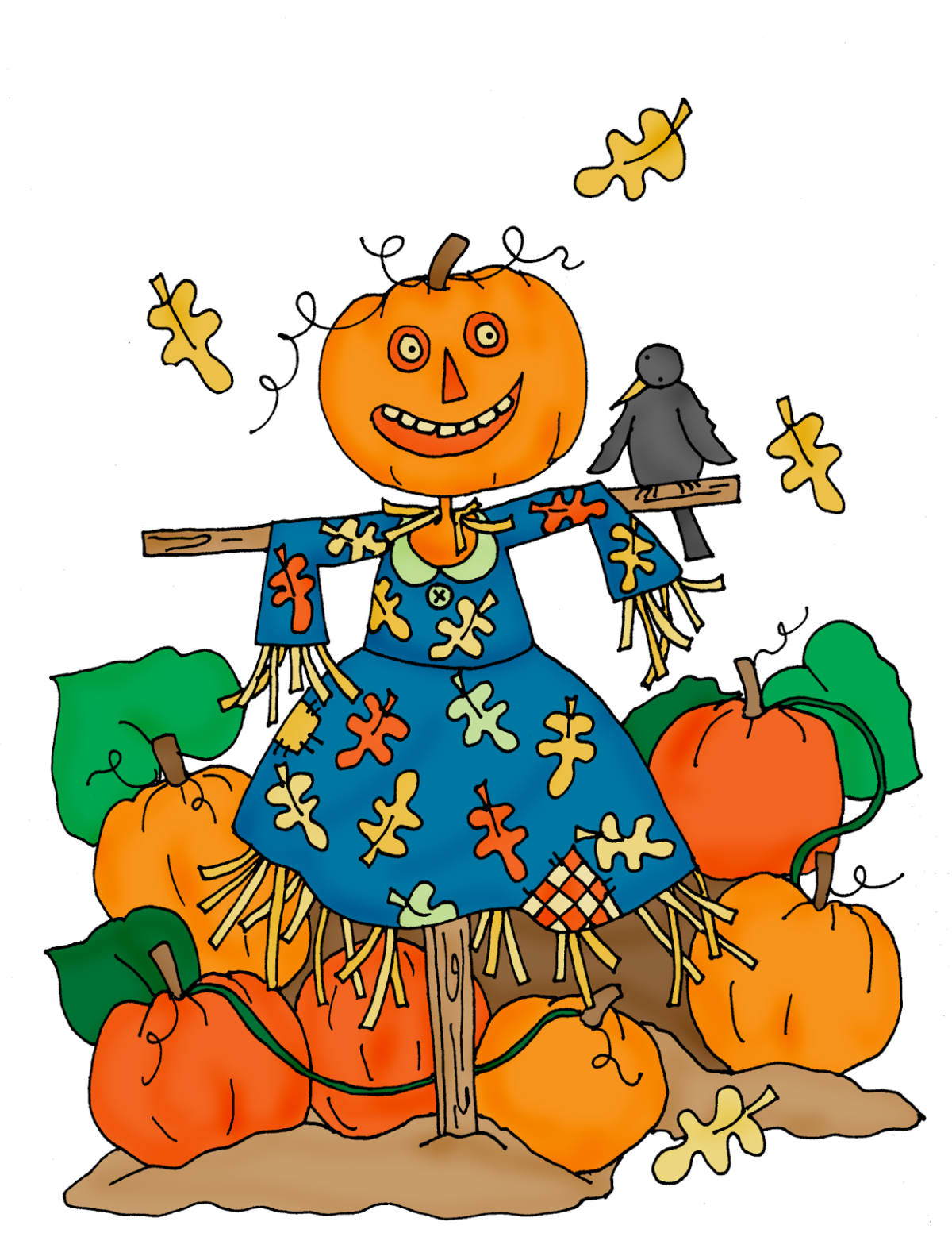 Чучело на белом фоне для детей