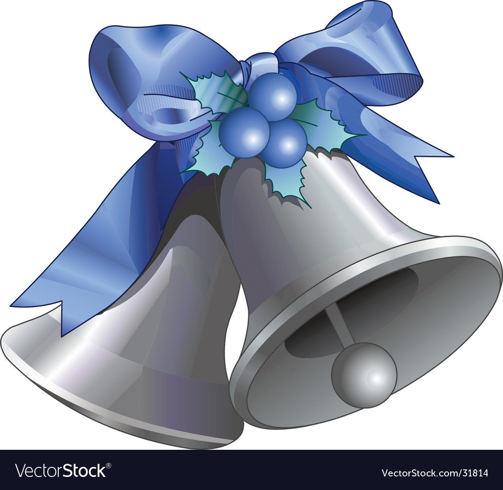 Школьный колокольчик с голубой лентой