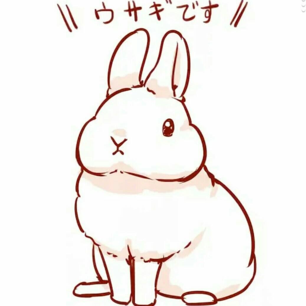 Милый нарисованный кролик