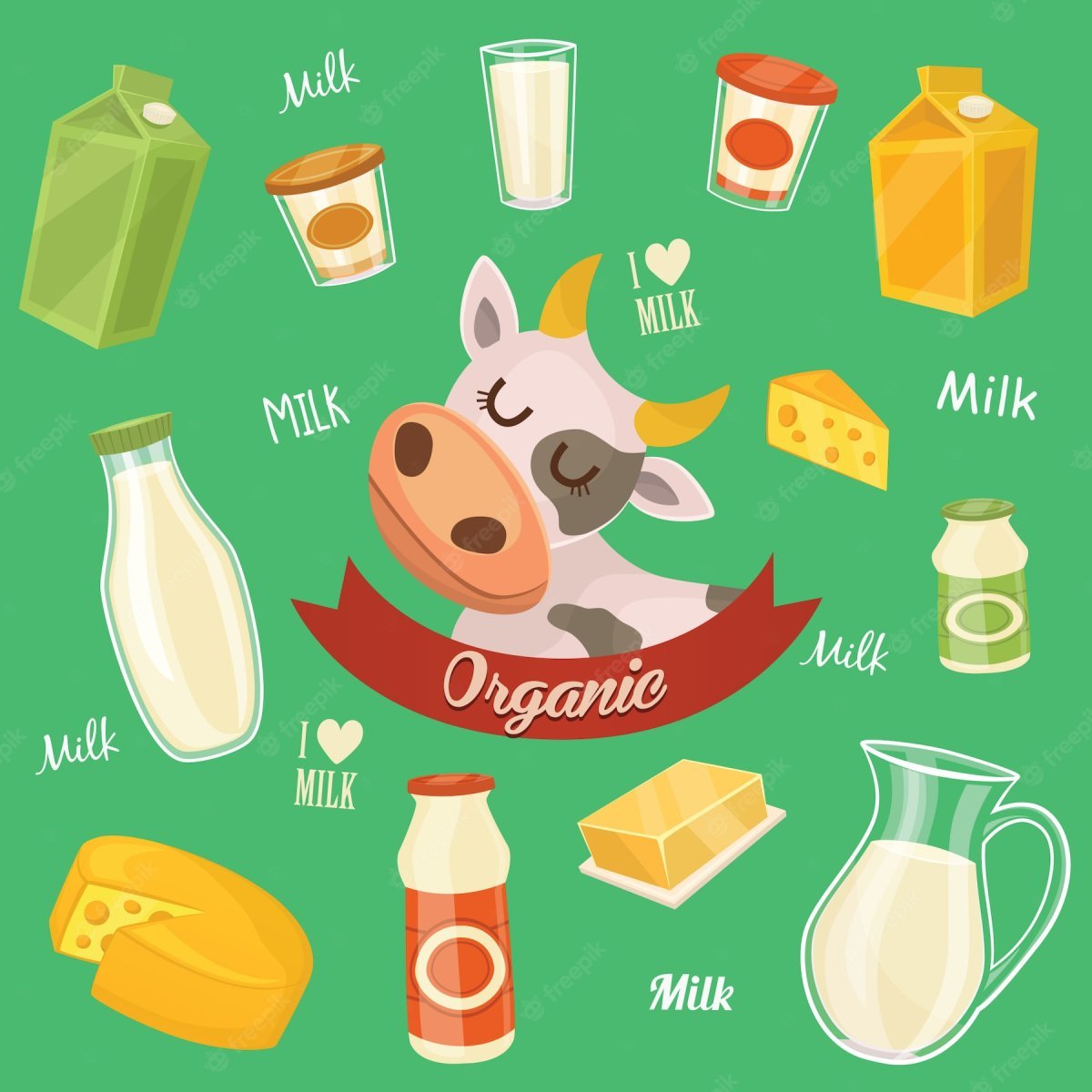 Молочные продукты вектор