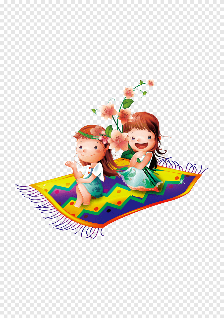 Дети на ковре самолете