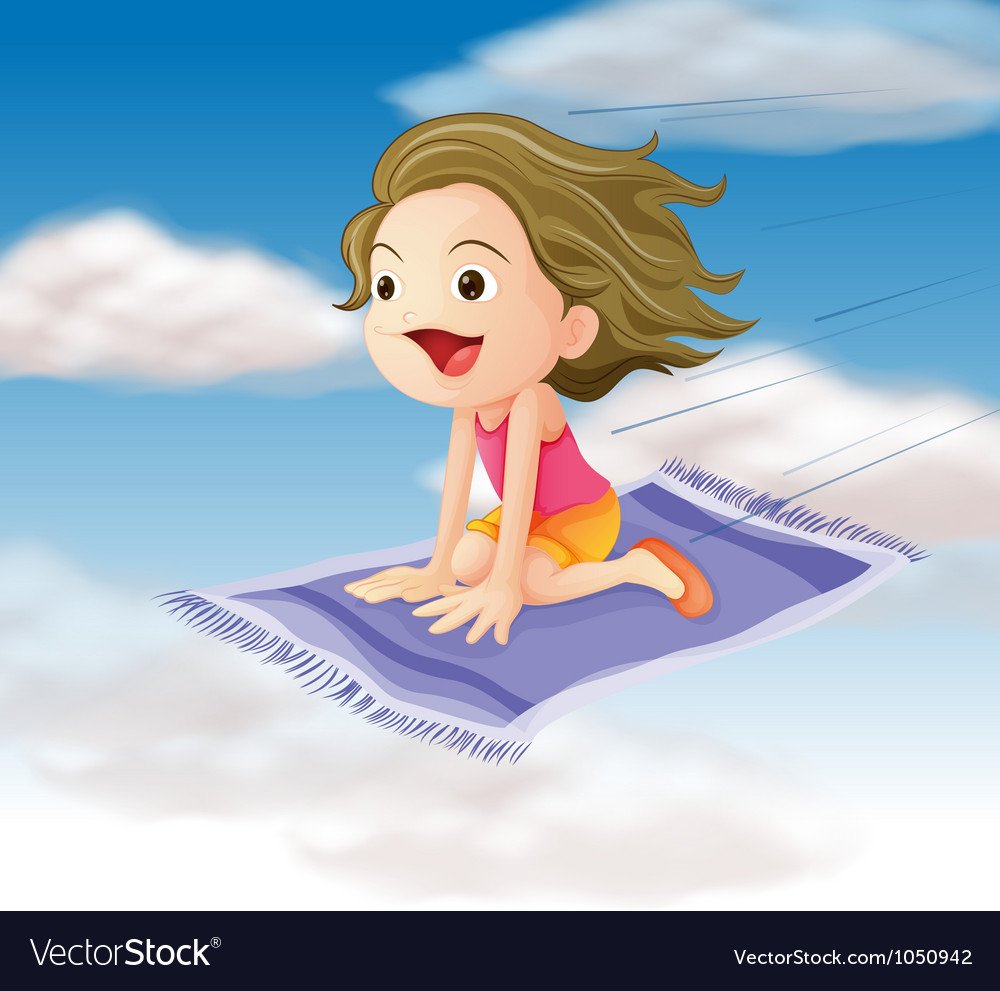 Девочка на ковре самолете