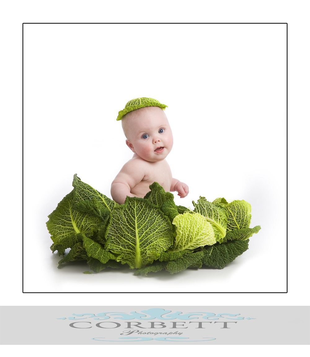 Анне Геддес в капусте