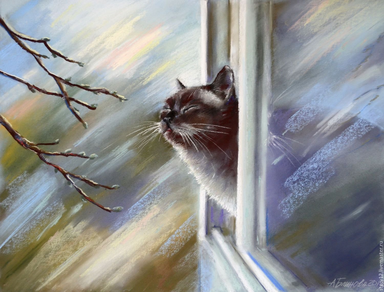 Песня выглянуло кошка. Кот живопись. Кот на окне. Весенние котики в живописи.
