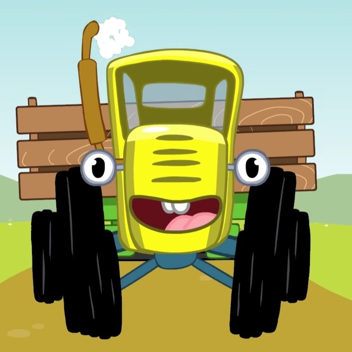 Синий трактор для малышей