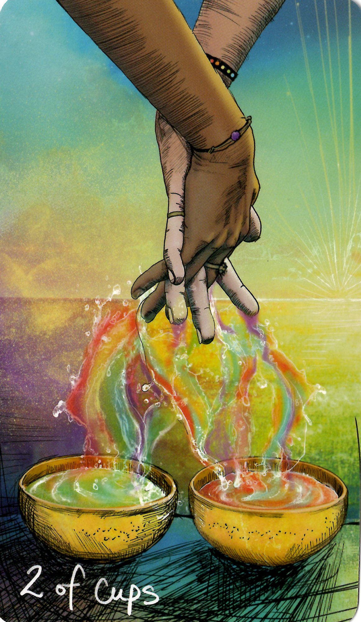 Двойка кубков Таро Телема