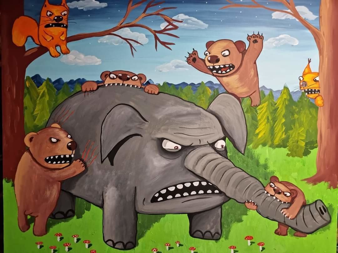 Вася Ложкин утро в Сосновом лесу