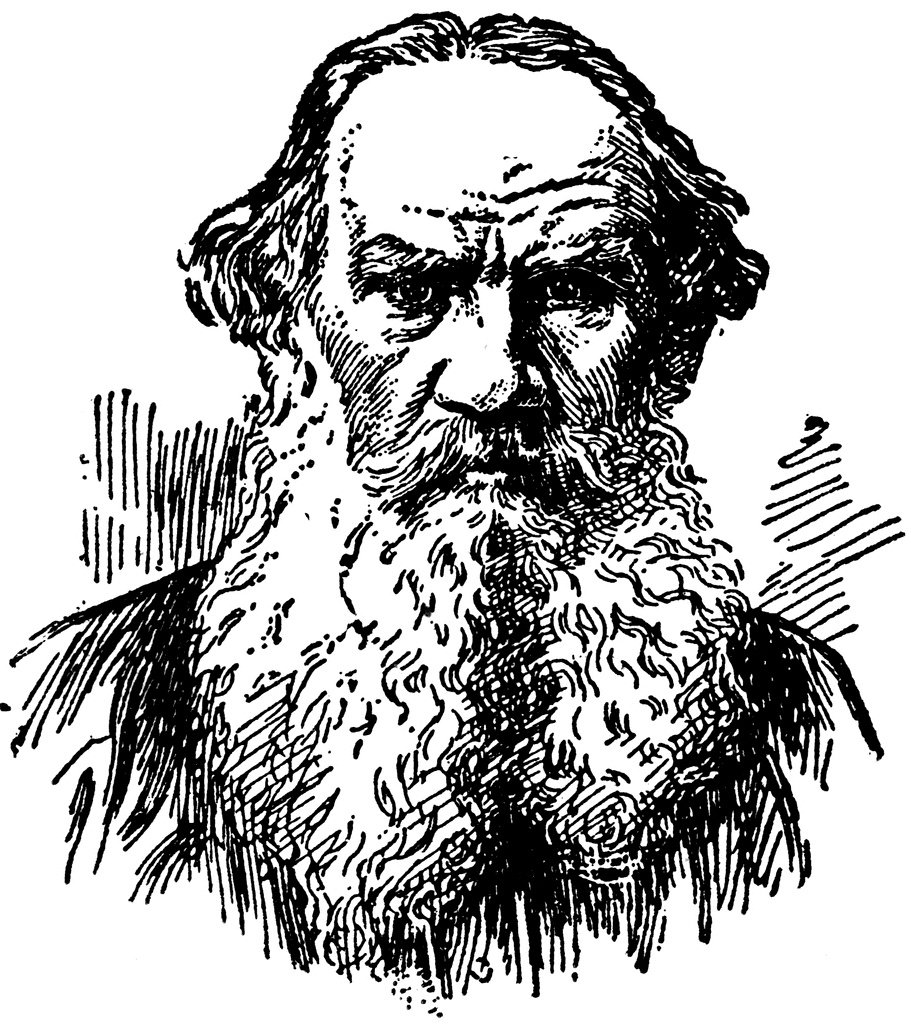 Портрет Льва Николаевича Толстого чб