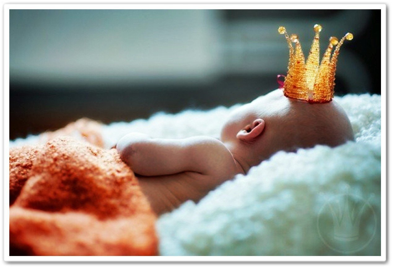 Жизнь перед рождением. С рождением малыша!. Малыш с короной.