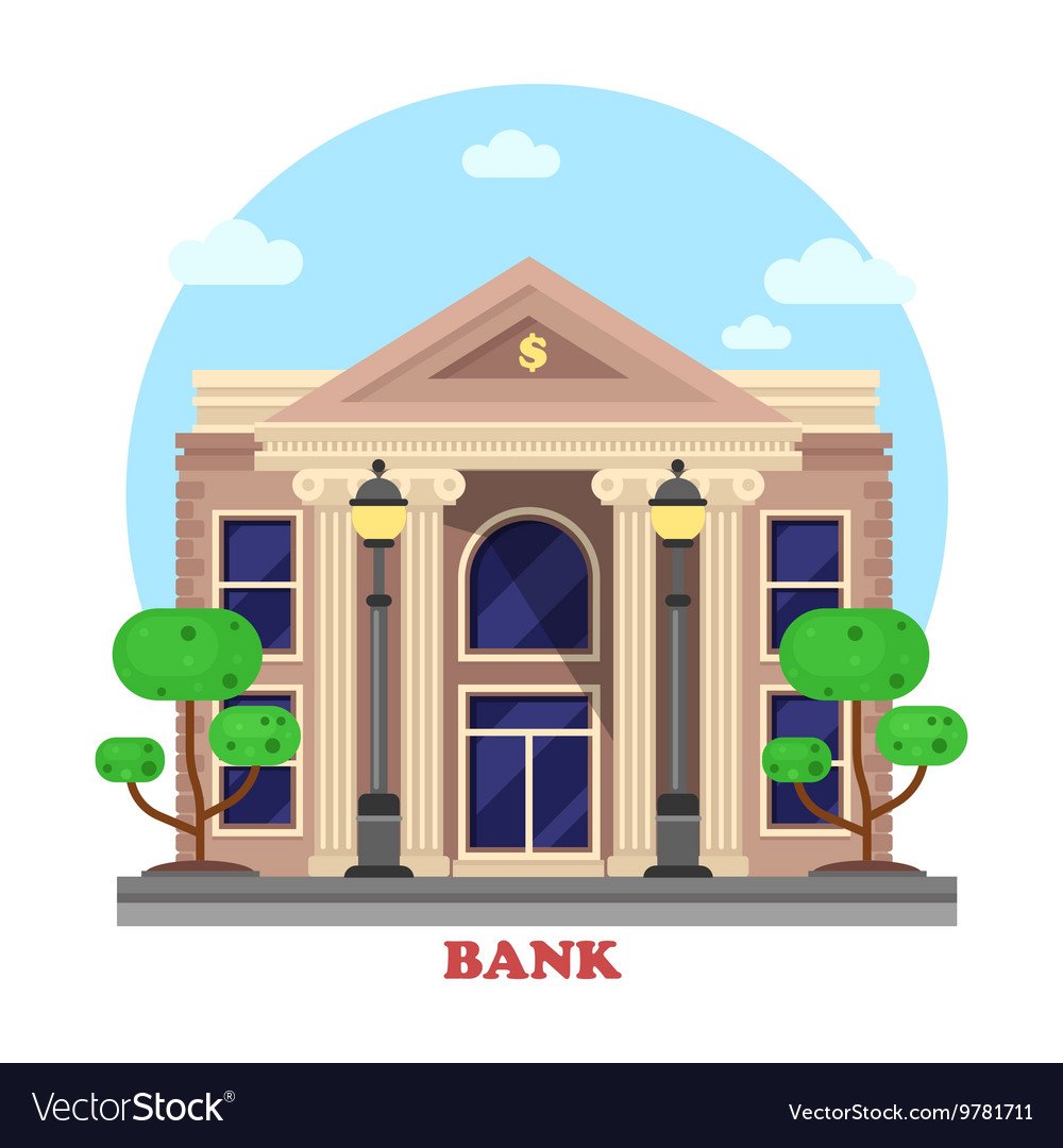 Банк в мультяшном стиле
