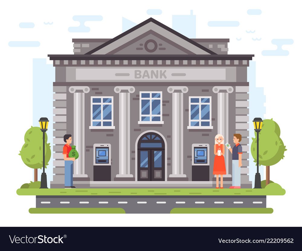 Здание банка иллюстрация