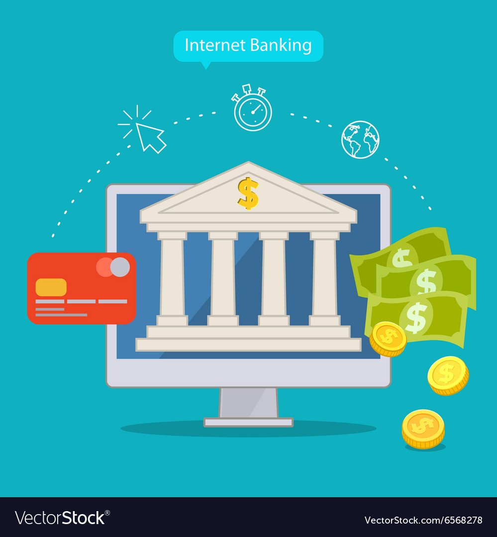 Flat иллюстрация банк
